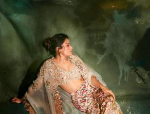 We Can't Get Over This Look Of Actress Rashmika Mandanna On A Stunning Mermaid Style Lehenga !!